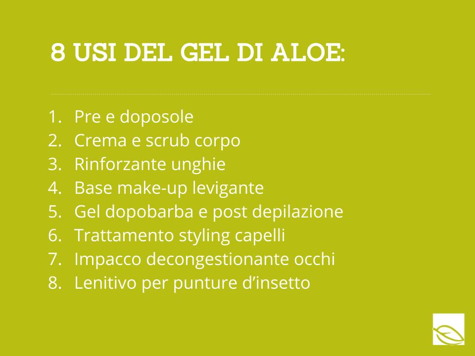 gel di aloe sui capelli